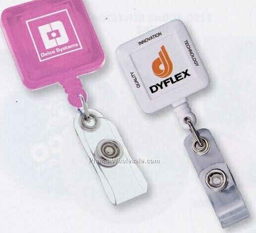 1-1/4"x1-5/8" Square Secure-a-badge Retractable Badge Reel