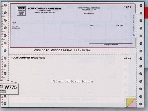 1 Part Continuous Multipurpose Check (Myob Compatible)