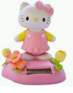 10-1/2cmx10-1/2cmx9-4/5cm Solar Power Hello Kitty Doll