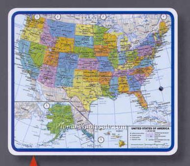 10"x8-1/2" Usa Map Mouse Pad & Calendar