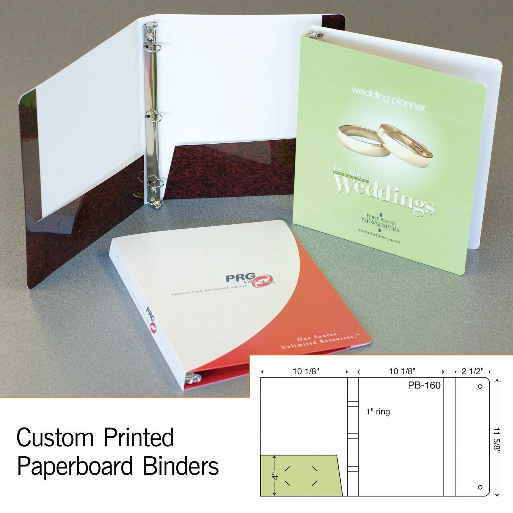 11-5/8"x10-1/8" Laminated 3-ring Binder (1 Color)