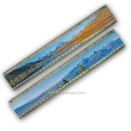 12" Acrylic Ruler; 3d Lenticular; Grand Teton Image - Stock, Blanks