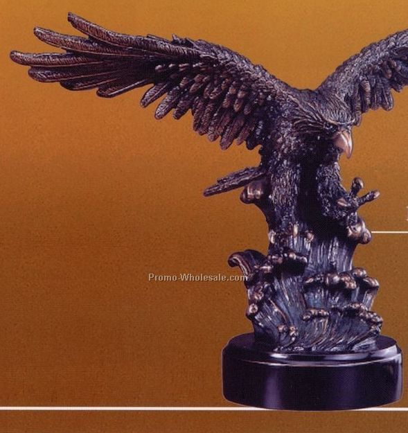 12-1/2" Soaring High Bronze Eagle Praying Casting