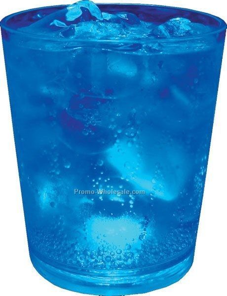 12 Oz. Blue Light Up Pint Glass W/ 5 LED Lights