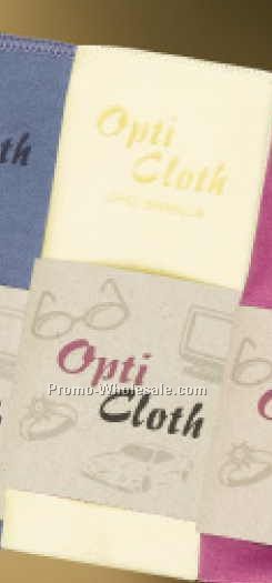 12"x12" Chardonnay/ Cream Colored Screen Printed Opti (Polishing) Cloth