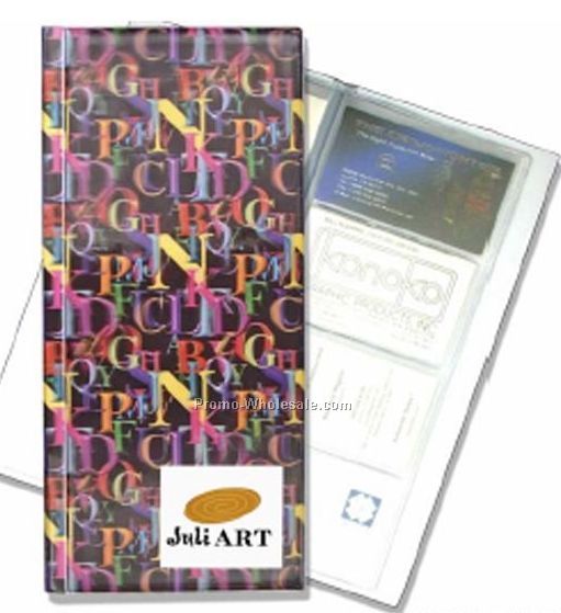 128 Card 3d Lenticular Business Card File - Stock / Alphabet (Black)