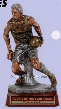 14-1/2" High Quality Sport Sculpture (Basketball Dribbler)
