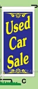 14"wx30"h Stock Ground Banner & Frame - Used Car Sale