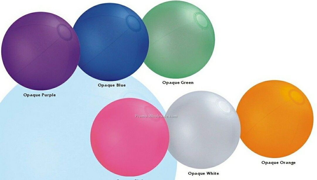 16" Inflatable Opaque Beach Ball