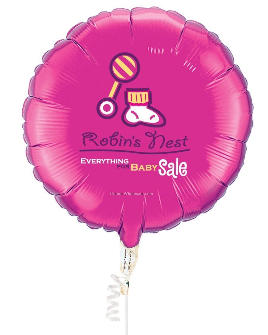 18" Round Microfoil Balloon - (1 Color Imprint)