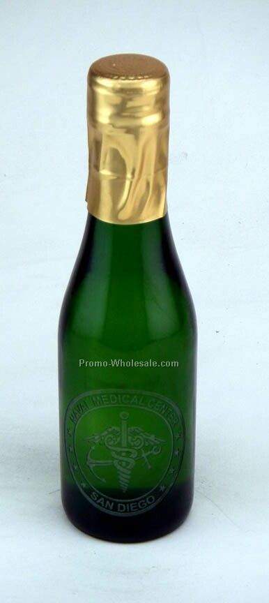 187 Ml Custom Etched Sparkling Grape Juice Woodbridge, Ca, 1 Deep Hand Etch