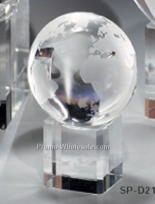 2-3/8" Crystal Globe W/ Base
