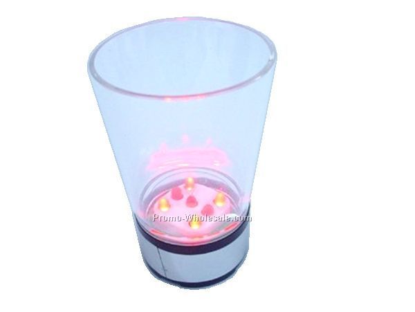 2 Oz. Light Up Shot Glass (Dice) - Red LED