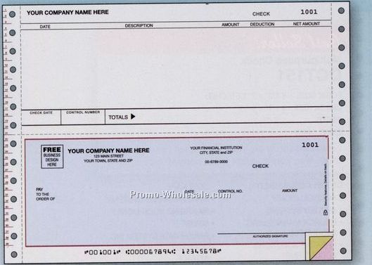 2 Part Accounts Payable Check