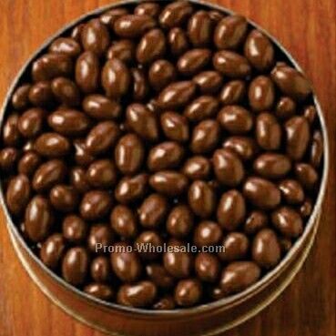 20 Oz. Chocolate Covered Almonds Custom Gift Tin