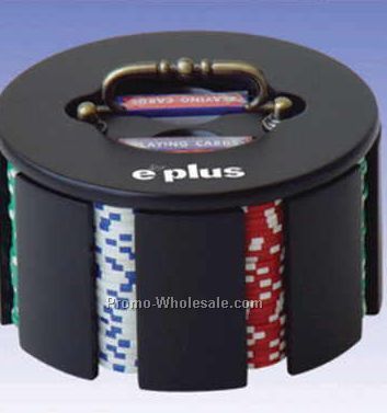 200 Piece Revolving Poker Chip Case (Chips Not Included) - Screened
