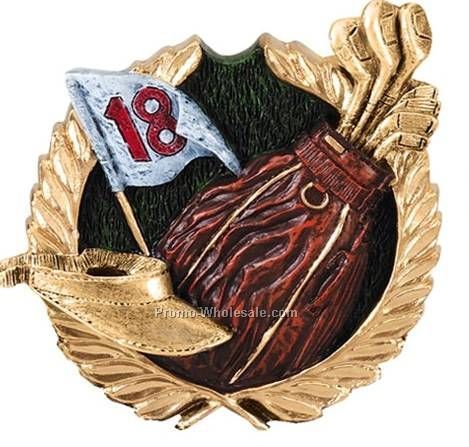 3-1/4" Golf High Relief Resin Plaque Mount