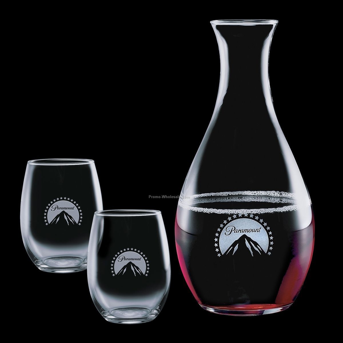 33 Oz. Riley Wine Carafe & 2 Wine Glasses