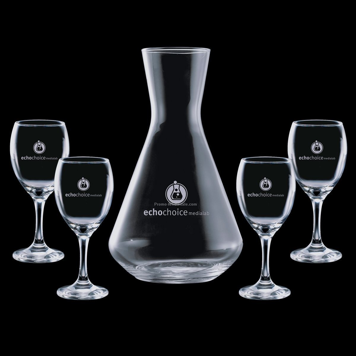 33 Oz. Verdun Wine Carafe & 4 Wine Glasses