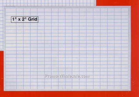 36"x48" Gridded Magnetic Memo Board (1"x2" Grid)