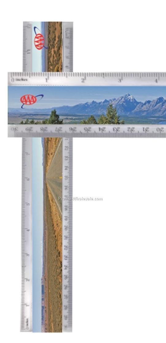 3d Lenticular 12" Acrylic Ruler - Custom