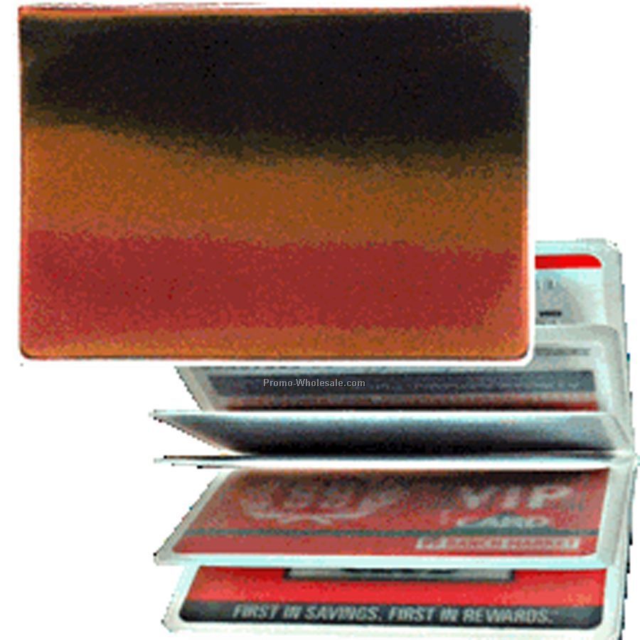 3d Lenticular Id / Credit Card Holder - Stock / Black Yellow Red