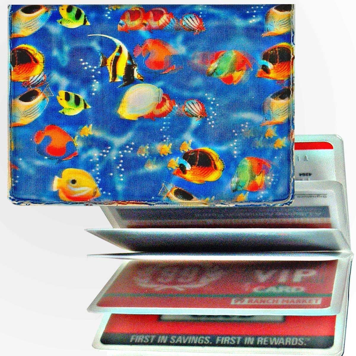 3d Lenticular Id / Credit Card Holder - Stock / Tropical Fish