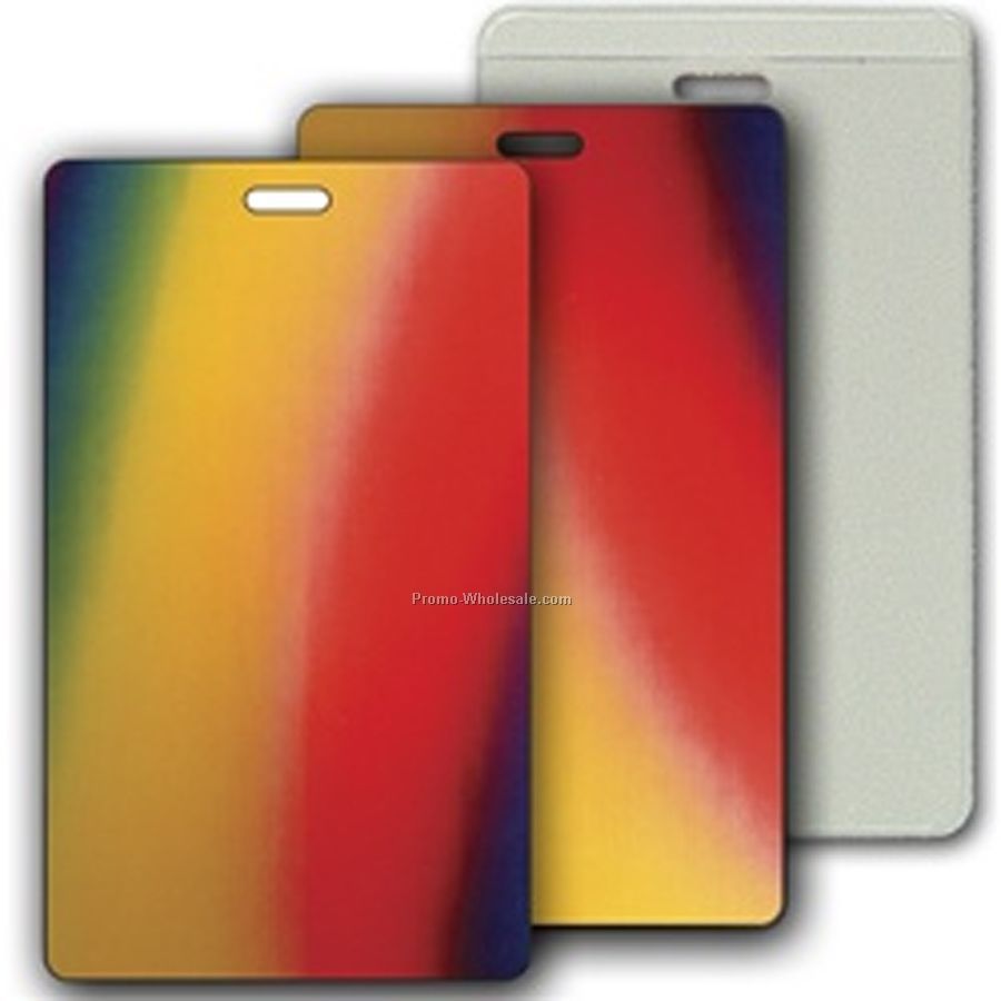 3d Lenticular Luggage Tags - Stock / Red Yellow Green Black 2-3/8"x4-1/4"