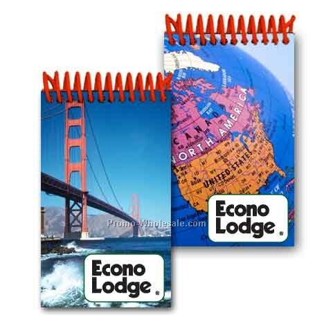 3d Lenticular Mini Notebook; Stock; San Francisco/N. America Map; Imprinted