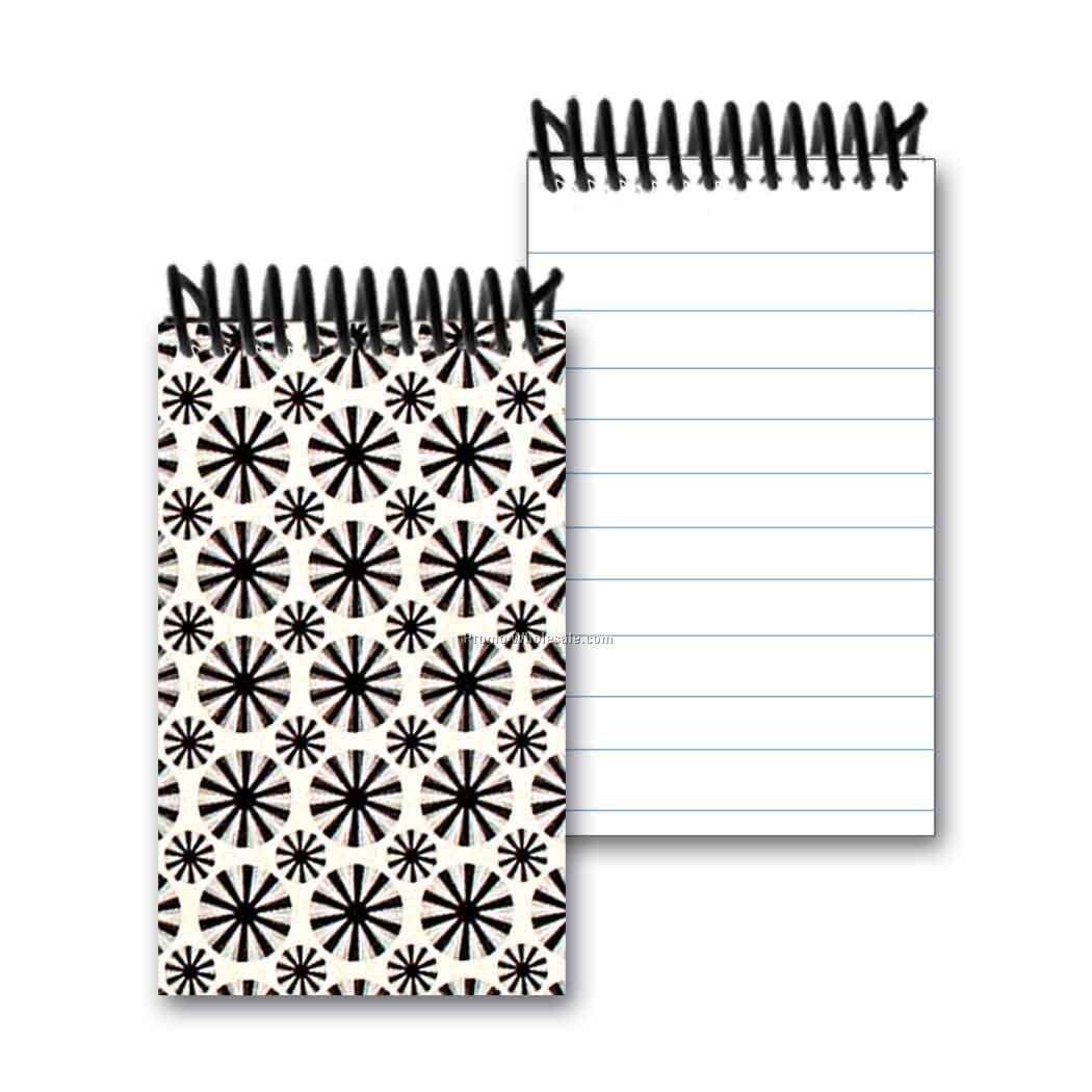 3d Lenticular Mini Notebook; Stock; Spinning Wheels; Blanks