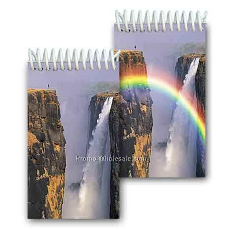 3d Lenticular Mini Notebook; Stock; Waterfall; Blanks