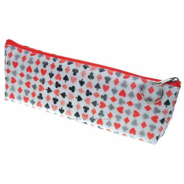 3d Lenticular Pencil Case - Sobre - Stock / Playing Card Symbols