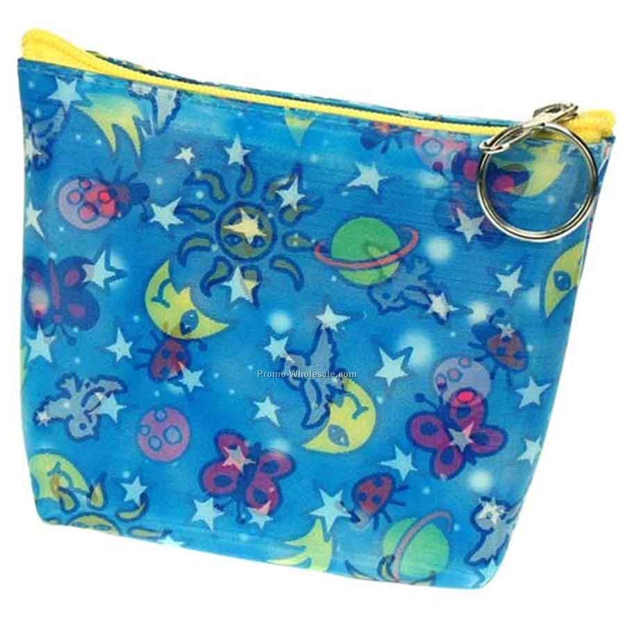 3d Lenticular Purse With Key Ring - Pavia - Stock / Cartoon Shapes