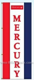 3'x8' Stock Double Face Dealer Rotator Logo Flags - Mercury