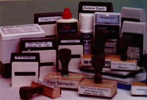 4-1/2" Medium Logo Wood Handle Rubber Stamps