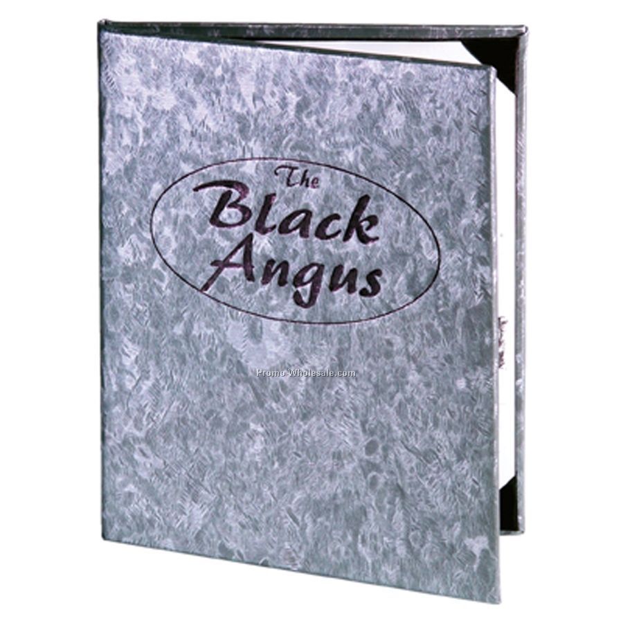 4-1/4"x14" Metallic Padded Menu Cover - Style 1v