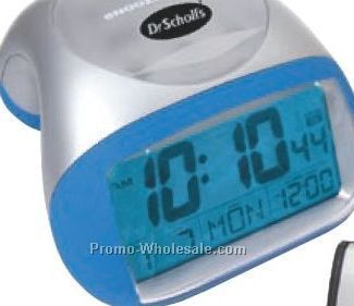 4-1/4"x2-3/4"x4-1/2" Radio Controlled 2 Tone Alarm Clock With El Backlight