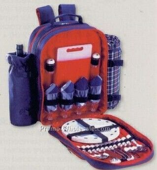 4 Person Picnic Backpack Cooler With Utensils