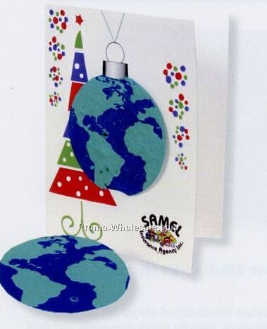 4"x5-1/4" Globe Symbol Ornament Insert Seed Tags