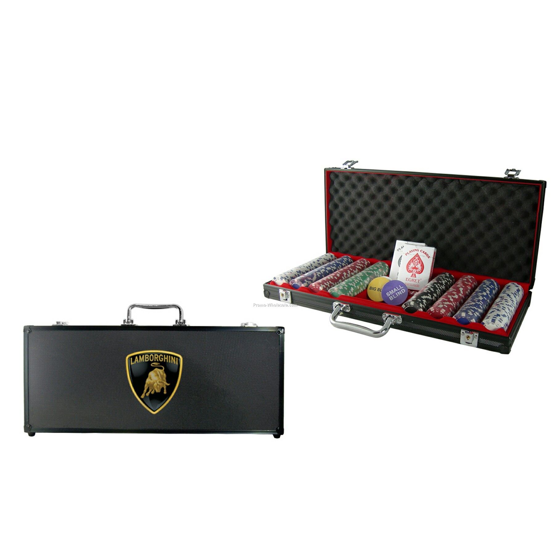 400 Piece Poker Chip Set With Black Case - 1 Side Chip Imprint