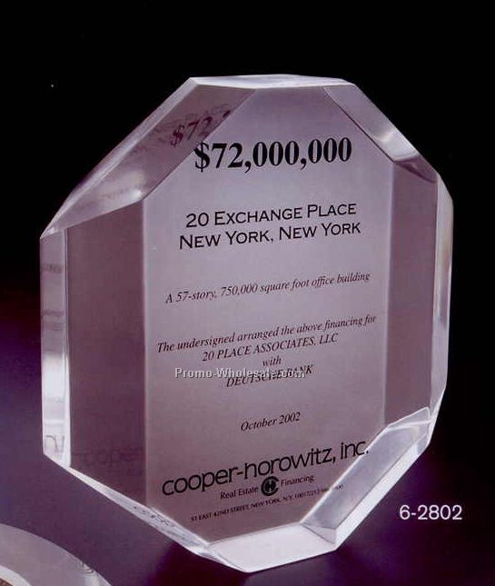 5-1/2"x5-1/2"x1-1/2" Acrylic Octagon Award