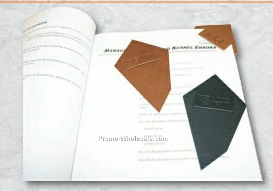 5"x3-1/4" Edge / Corner Design Leather Bookmark