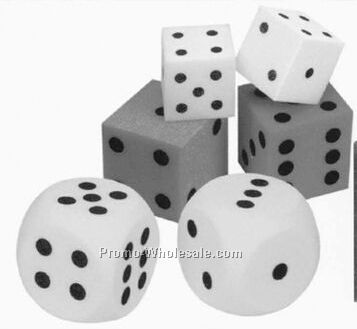 6" Foam Dice Pair