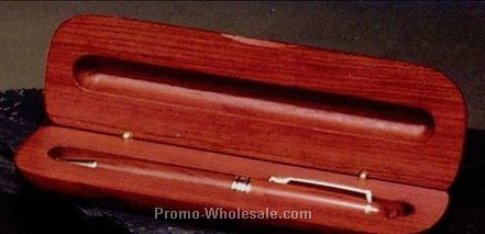 6-1/2"x2" Wood Pen W/ Rosewood Case