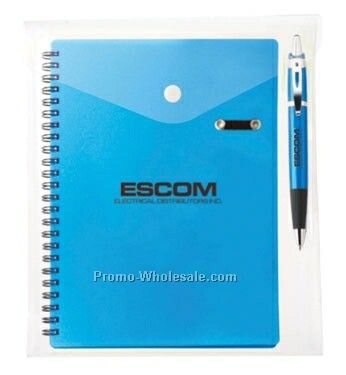6-1/4"x8-1/2" Cosmopolitan Pen Combo In Envelope W/ Double Spiral Notebook