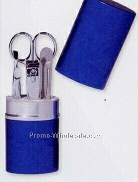 6 Piece Manicure Set In Aluminum Case (Laser Engraved - 3 Day Rush)