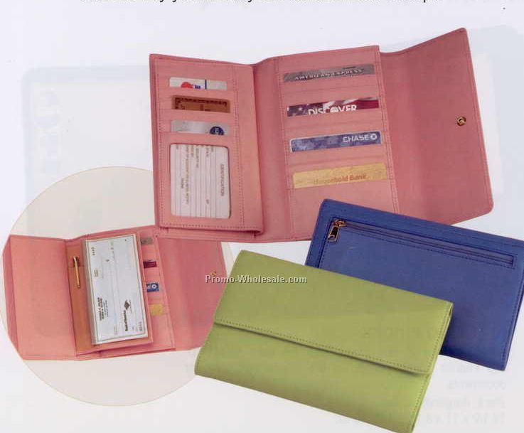 7-1/4"x4-3/4"x3/4" Women's Checkbook Clutch