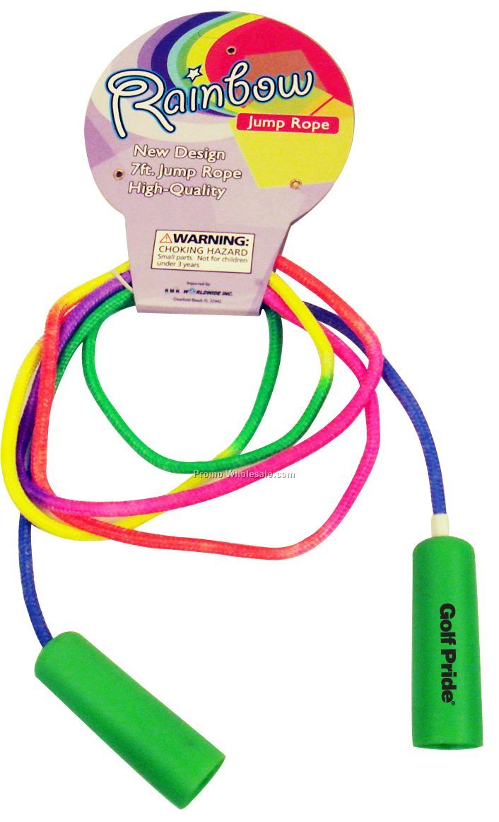 7` Green Handle Jump Rope (Imprint Both Handles***)