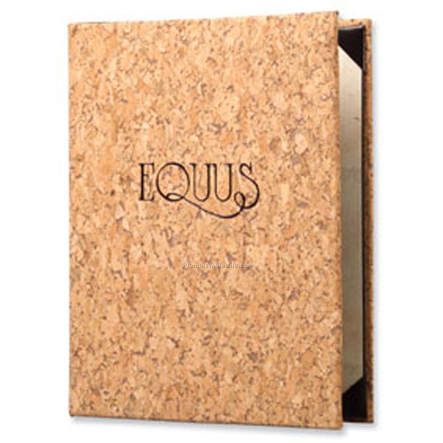 8-1/2"x11" Cork Padded Menu Cover - Style 2v