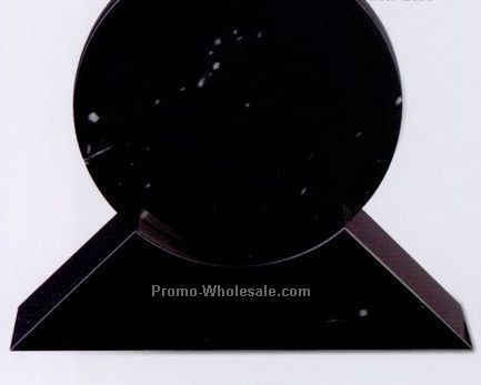 8-3/4"x7-1/2"x2" Large Disk Award - Jet Black